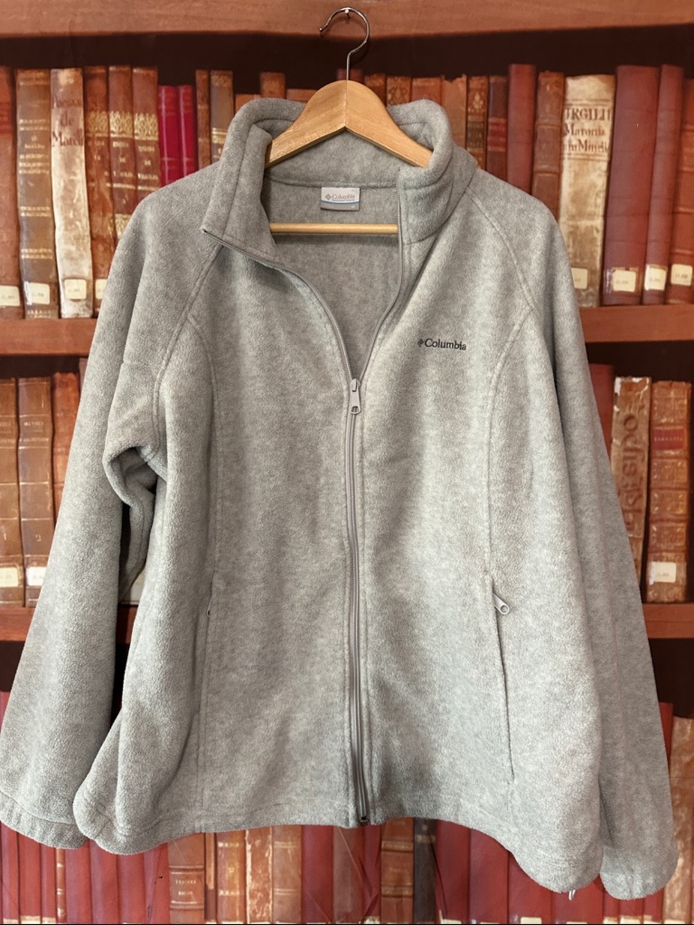 Columbia Benton Springs Fleece Jacket Women’s 1X Gray Full Zip NWOT